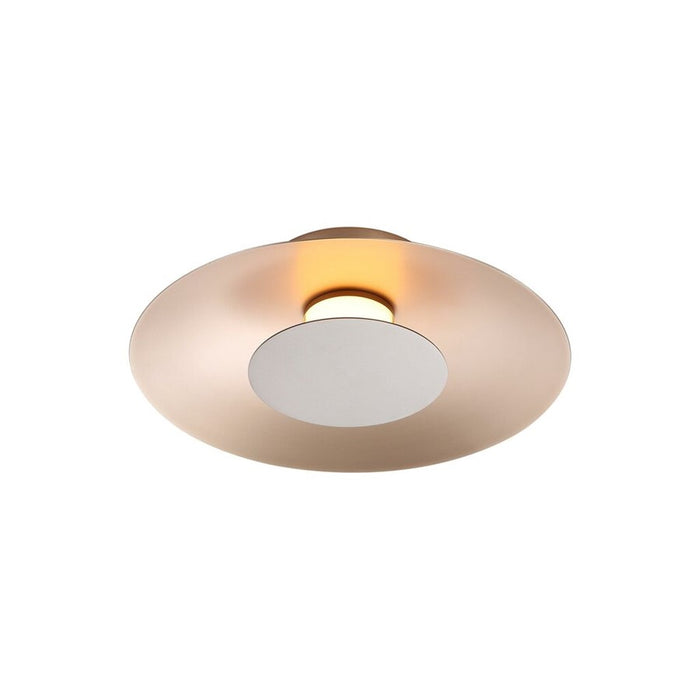 Golden Luma 12" LED Flush Mount, French Gold/Coffee Silver