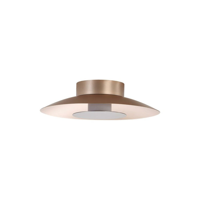 Golden Luma 12" LED Flush Mount, French Gold/Coffee Silver