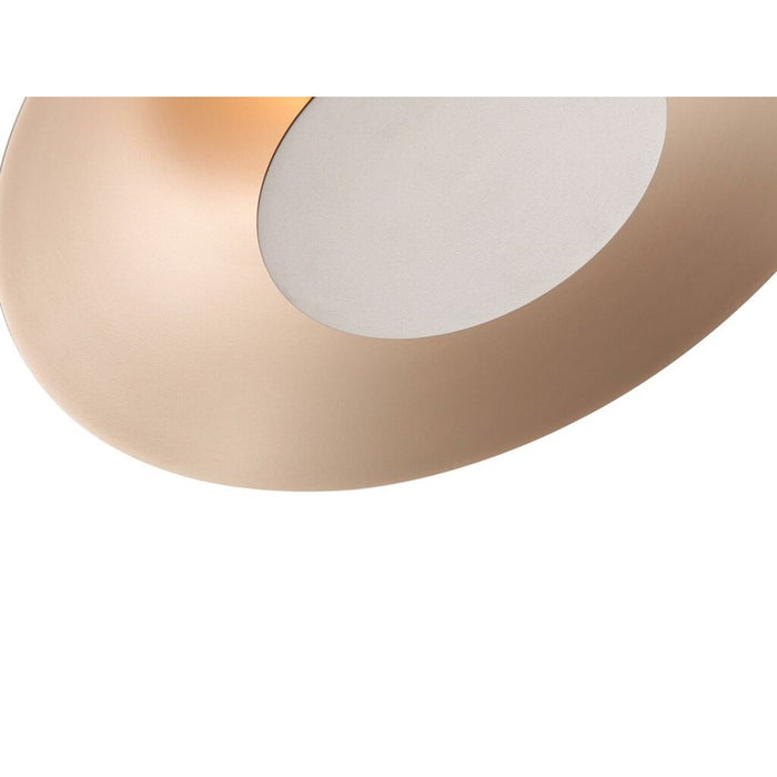 Golden Luma 12" LED Flush Mount, French Gold/Coffee Silver