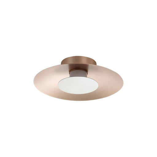 Golden Luma 12" LED Flush Mount, French Gold/Sand Nickel - 6400-FM12FRG-SAN