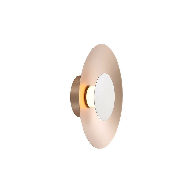 Golden Luma 12" LED Flush Mount, French Gold/Sand Nickel