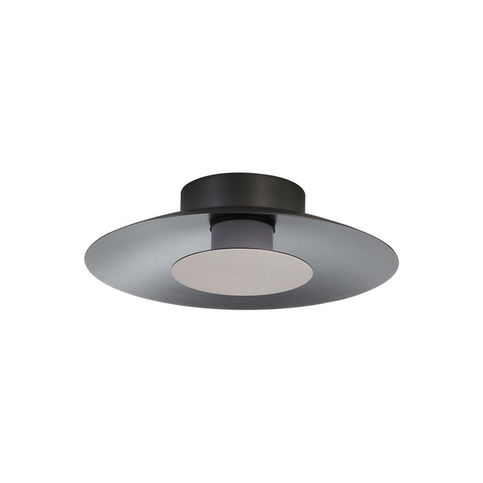 Golden Luma 12" LED Flush Mount, Graphite/Coffee Silver - 6400-FM12GRA-CS