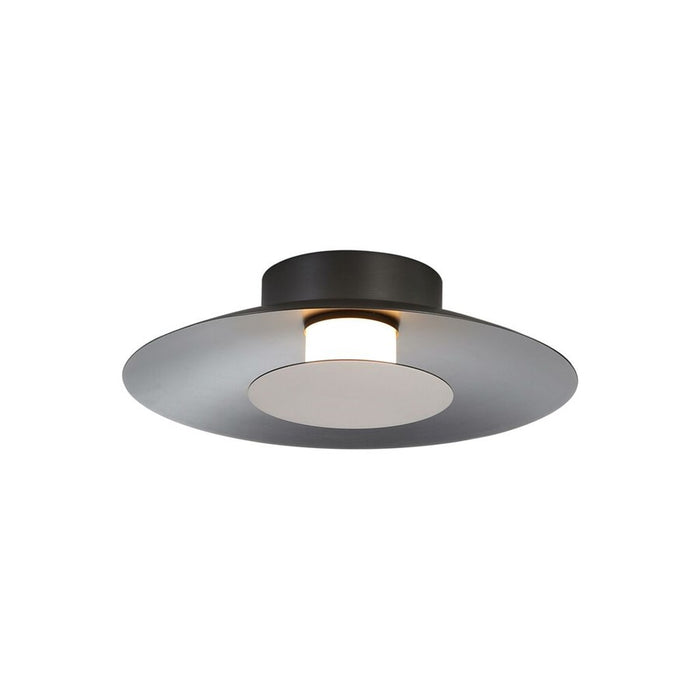 Golden Luma 12" LED Flush Mount, Graphite/Coffee Silver