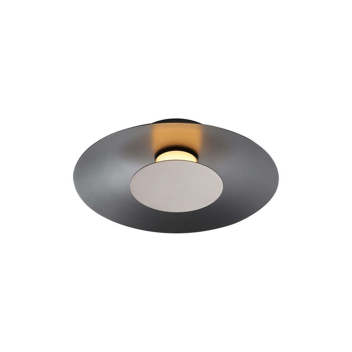 Golden Luma 12" LED Flush Mount, Graphite/Coffee Silver