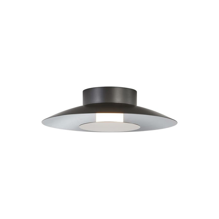 Golden Luma 12" LED Flush Mount, Graphite/Coffee Silver