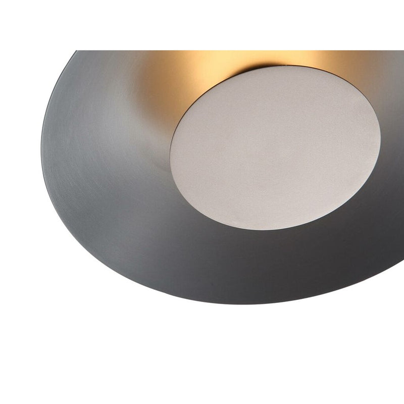Golden Luma 12" LED Flush Mount, Graphite/Coffee Silver