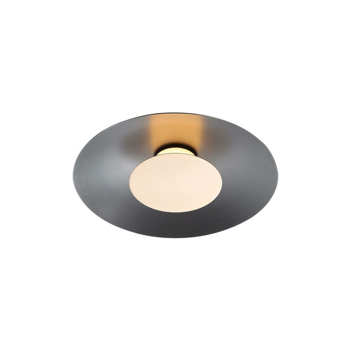 Golden Luma 12" LED Flush Mount, Graphite/French Gold