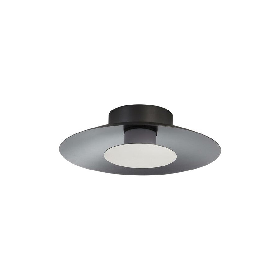 Golden Luma 12" LED Flush Mount, Graphite/Sand Nickel - 6400-FM12GRA-SAN