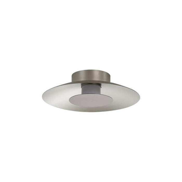 Golden Luma 12" LED Flush Mount, Sand Nickel/Coffee Silver - 6400-FM12SAN-CS