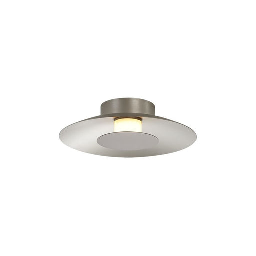 Golden Luma 12" LED Flush Mount, Sand Nickel/Coffee Silver