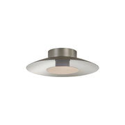 Golden Luma 12" LED Flush Mount, Sand Nickel/French Gold - 6400-FM12SAN-FRG