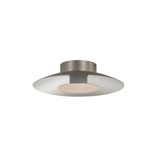 Golden Luma 12" LED Flush Mount, Sand Nickel/French Gold - 6400-FM12SAN-FRG