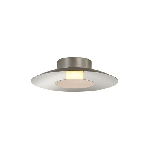 Golden Luma 12" LED Flush Mount, Sand Nickel/French Gold