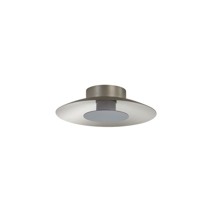 Golden Luma 12" LED Flush Mount, Sand Nickel/Graphite - 6400-FM12SAN-GRA
