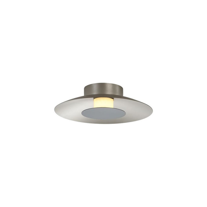 Golden Luma 12" LED Flush Mount, Sand Nickel/Graphite