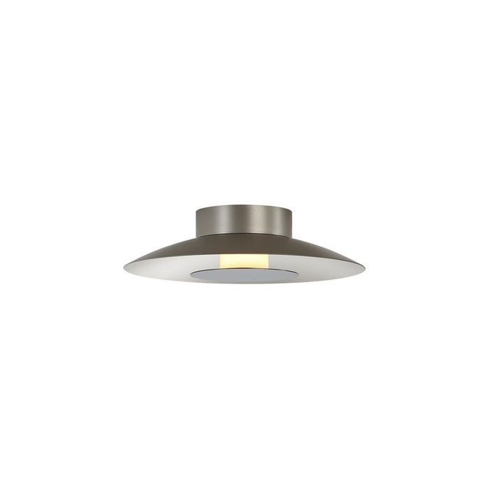Golden Luma 12" LED Flush Mount, Sand Nickel/Graphite