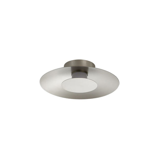 Golden Luma 12" LED Flush Mount, Sand Nickel/Sand Nickel - 6400-FM12SAN-SAN