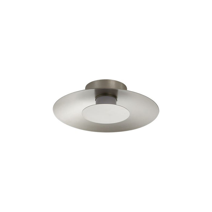 Golden Luma 12" LED Flush Mount, Sand Nickel/Sand Nickel - 6400-FM12SAN-SAN