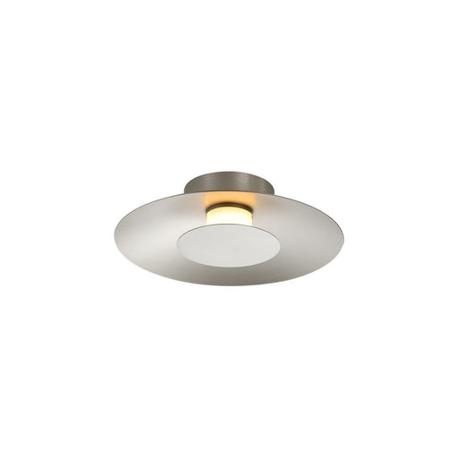 Golden Luma 12" LED Flush Mount, Sand Nickel/Sand Nickel
