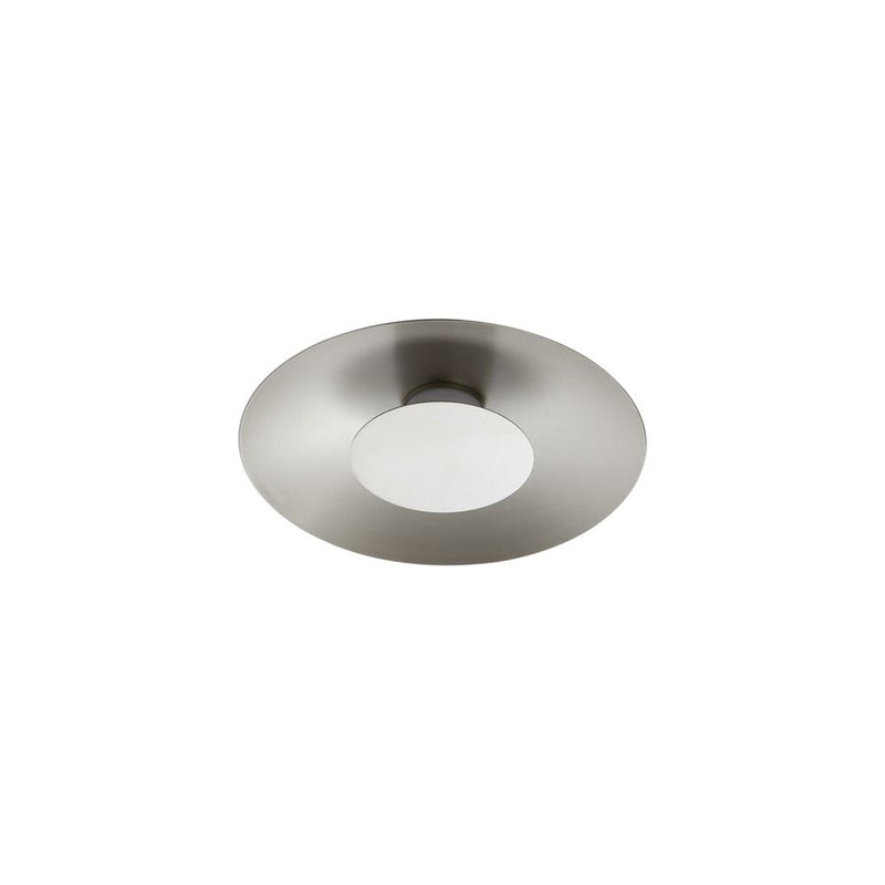 Golden Luma 12" LED Flush Mount, Sand Nickel/Sand Nickel
