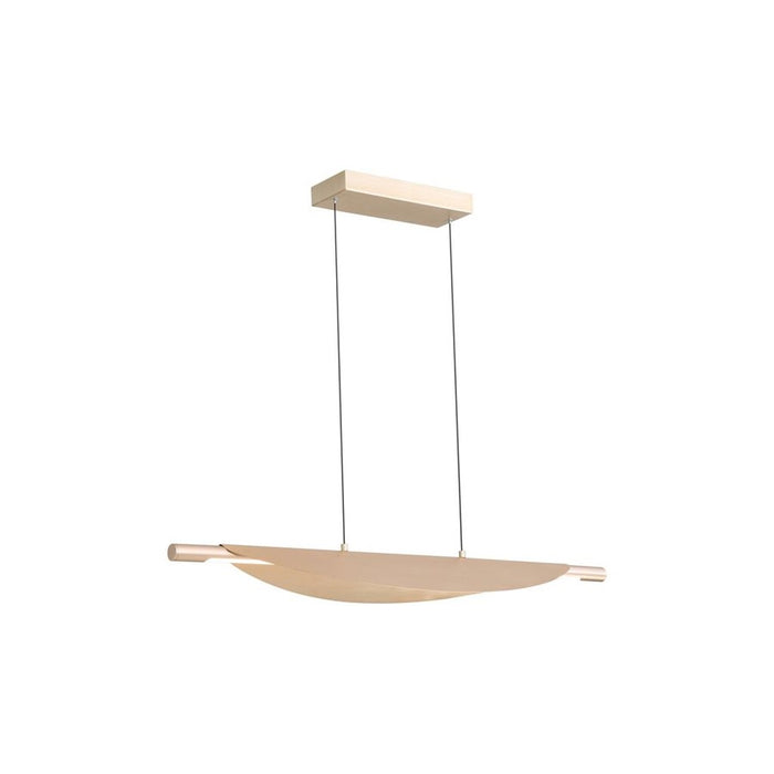 Golden Luma 42" LED Linear Pendant, French Gold/French Gold