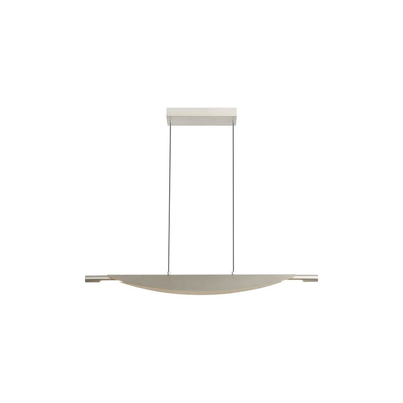 Golden Luma 42" LED Linear Pendant, Sand Nickel/Sand Nickel