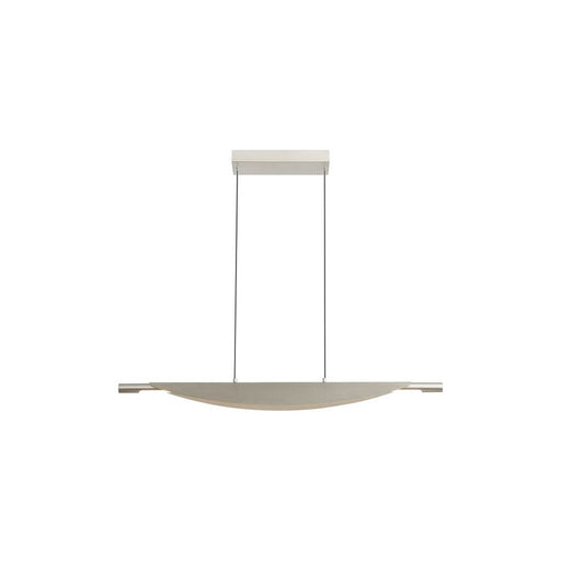Golden Luma 42" LED Linear Pendant, Sand Nickel/Sand Nickel