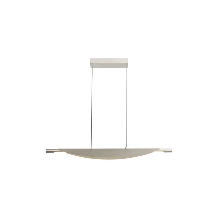 Golden Luma 42" LED Linear Pendant, Sand Nickel/Sand Nickel