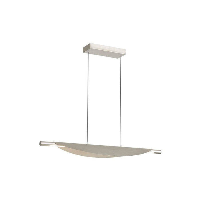 Golden Luma 42" LED Linear Pendant, Sand Nickel/Sand Nickel