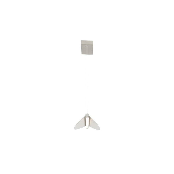 Golden Luma 42" LED Linear Pendant, Sand Nickel/Sand Nickel