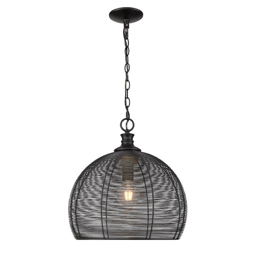 Golden Lighting Calypso Medium Pendant, Matte Black