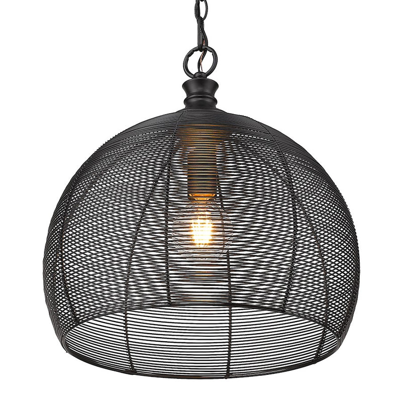 Golden Lighting Calypso Medium Pendant, Matte Black