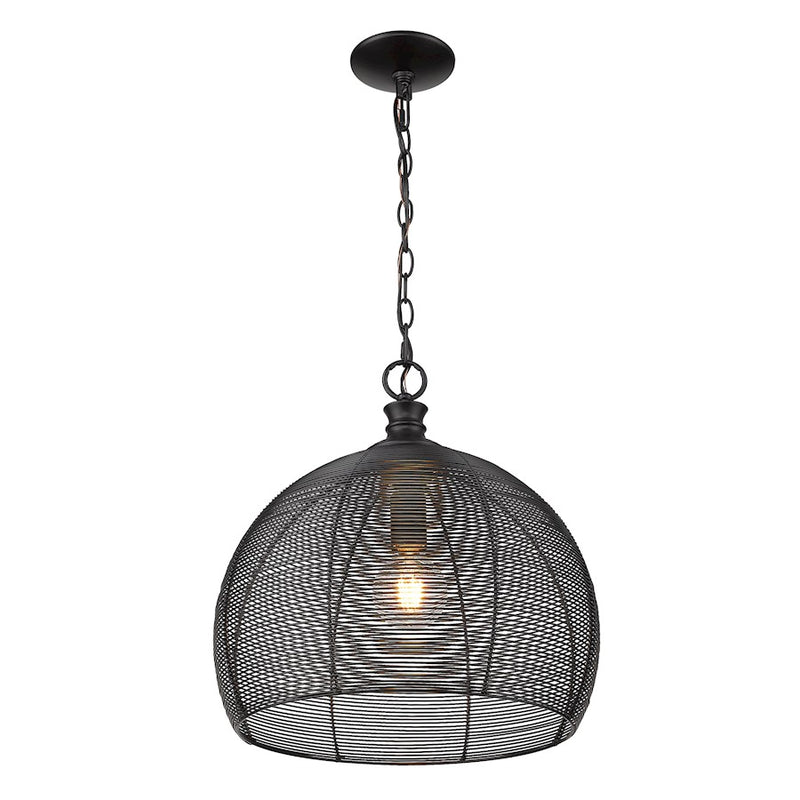 Golden Lighting Calypso Medium Pendant, Matte Black