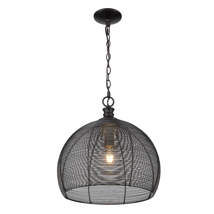 Golden Lighting Calypso Medium Pendant, Matte Black
