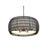 Golden Everly 6-Lt Chandelier, Matte Black/Modern Black Rattan