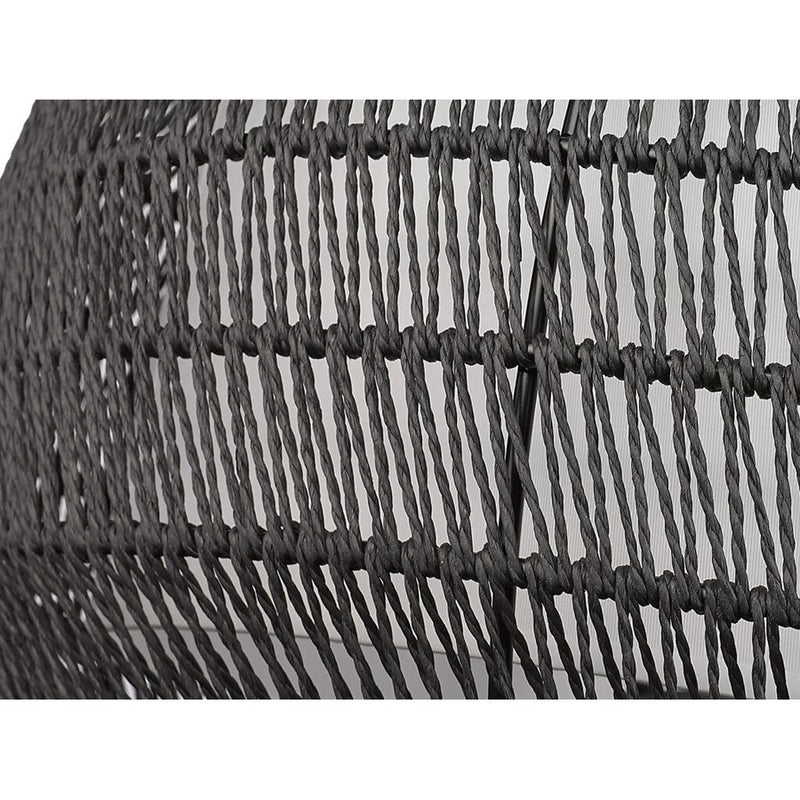 Golden Everly 6-Lt Chandelier, Matte Black/Modern Black Rattan