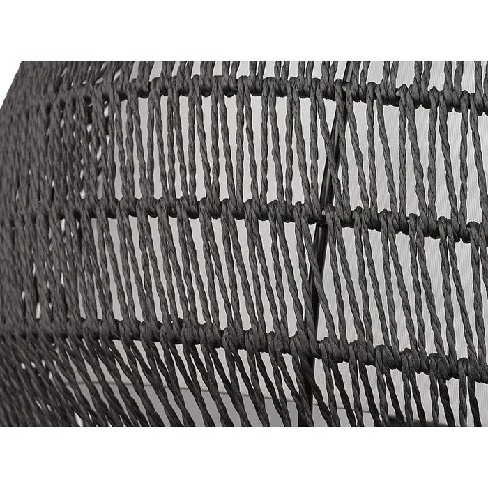 Golden Everly 6-Lt Chandelier, Matte Black/Modern Black Rattan