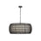 Golden Everly 6-Lt Chandelier, Matte Black/Modern Black Rattan
