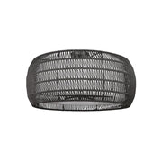 Golden Everly 6-Lt Semi-Flush, Matte Black/Modern Black Rattan - 6805-6SFBLK-MBR