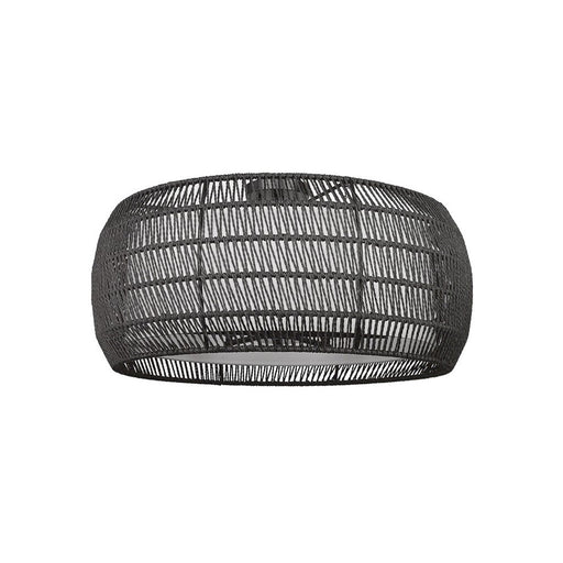 Golden Everly 6-Lt Semi-Flush, Matte Black/Modern Black Rattan - 6805-6SFBLK-MBR