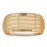 Golden Lighting Everly Semi-Flush, Black/Natural Rattan