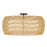 Golden Lighting Everly Semi-Flush, Black/Natural Rattan