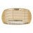Golden Lighting Everly Semi-Flush, Black/Natural Rattan
