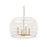 Golden Ellie 4-Light Chandelier, Gold/Bleached White Raphia Rope