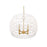 Golden Ellie 4-Light Chandelier, Gold/Bleached White Raphia Rope