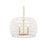 Golden Ellie 4-Light Chandelier, Gold/Bleached White Raphia Rope
