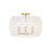 Golden Ellie 4-Light Semi-Flush, Brushed Gold/White Raphia Rope