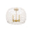 Golden Ellie 4-Light Semi-Flush, Brushed Gold/White Raphia Rope