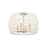 Golden Ellie 4-Light Semi-Flush, Brushed Gold/White Raphia Rope