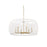 Golden Ellie 6-Light Chandelier, Gold/Bleached White Raphia Rope - 6808-6MBG-WR